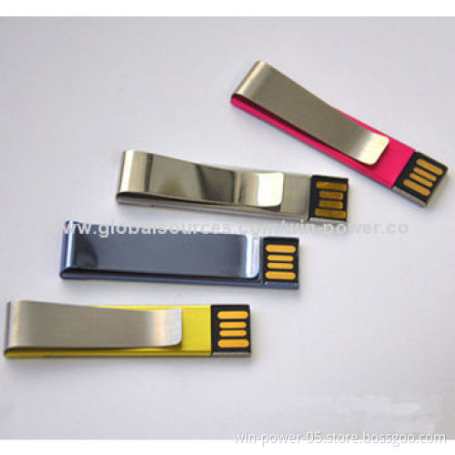 Promotional Mini USB Flash Drives, Book Clip with High-speed USB2.0 Interface, Used for PC
